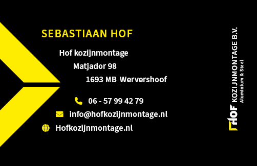 Contactinfo Hof Kozijnmontage
